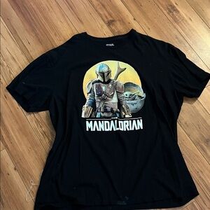 Star Wars Mandalorian Black Tee with Yellow Graphic::MAY the 4th BE with YOU!